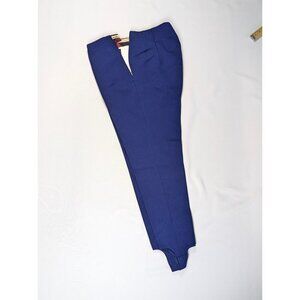 Vintage Ahlers Royal Blue Ski Pants Stirrup West Germany Wool Blend Size 10-12